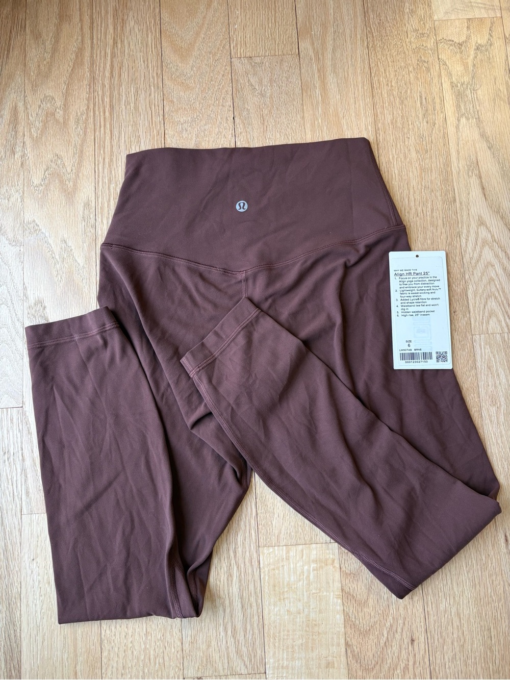 RARE!! lululemon brown earth align leggings 25” size 6 - Picture 4 of 8